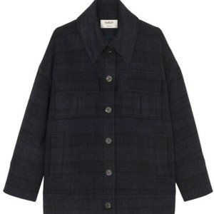 ba&sh - Plaid Wool Blend Jacket - Marine